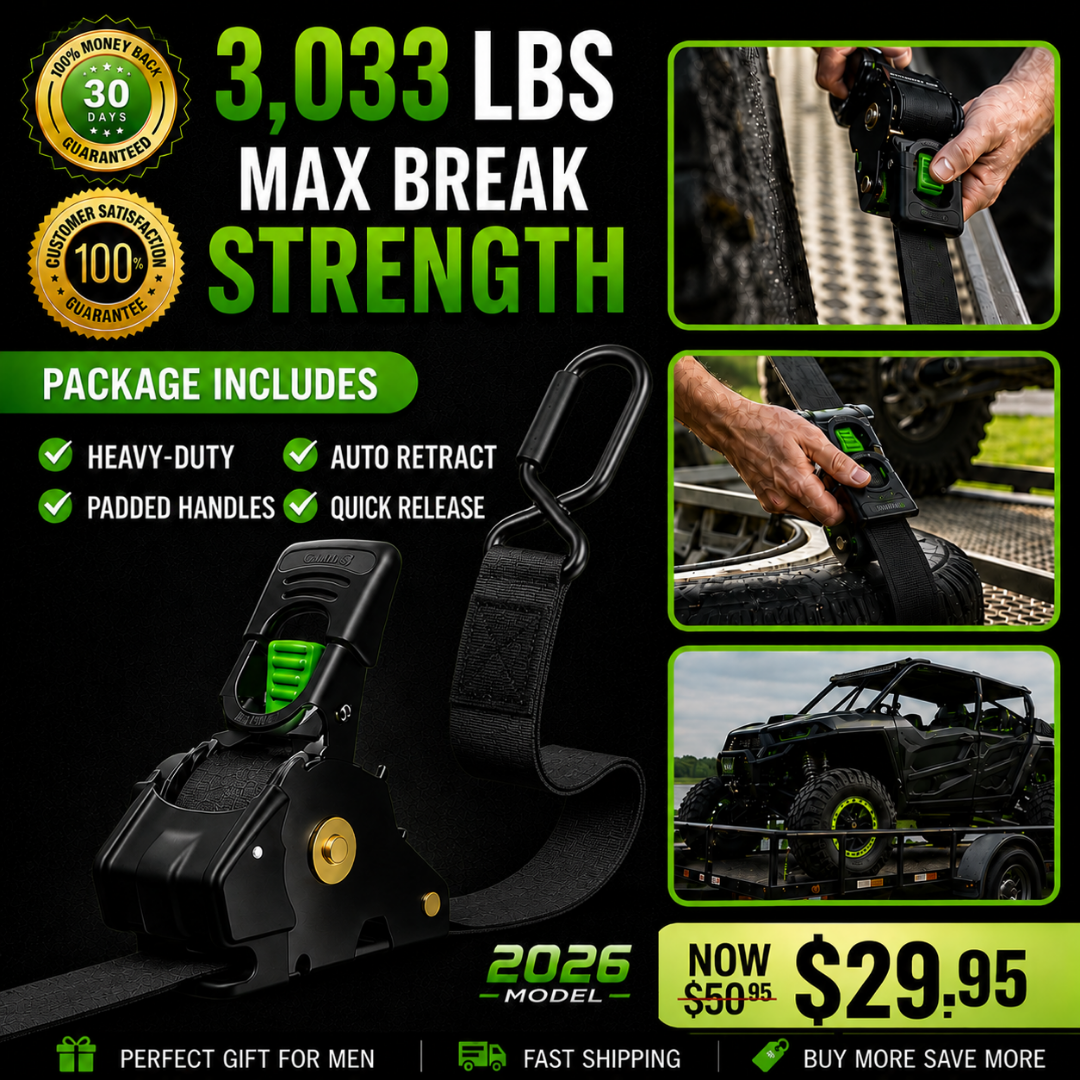 🔥 Father’s Day Sale 50% OFF 🎁 Perfect Gift – Retractable Ratchet Straps (2026 Upgraded Edition)